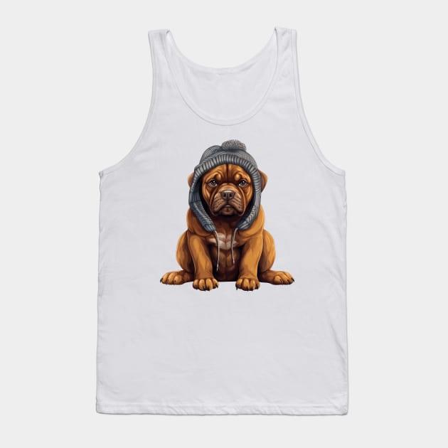 Winter Cane Corso Dog Tank Top by Chromatic Fusion Studio